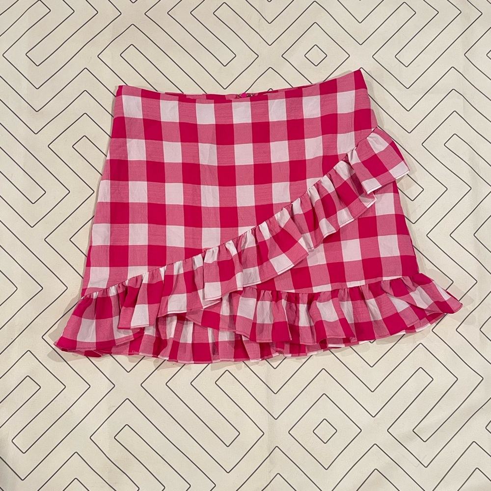 French Violet Boutique Checkered Skirt